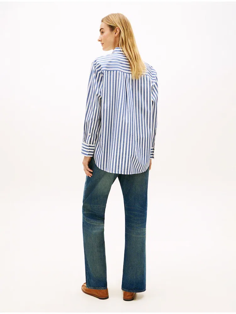 Рубашка с длинным рукавом, полосатая TOMMY HILFIGER, Navy — фото 3