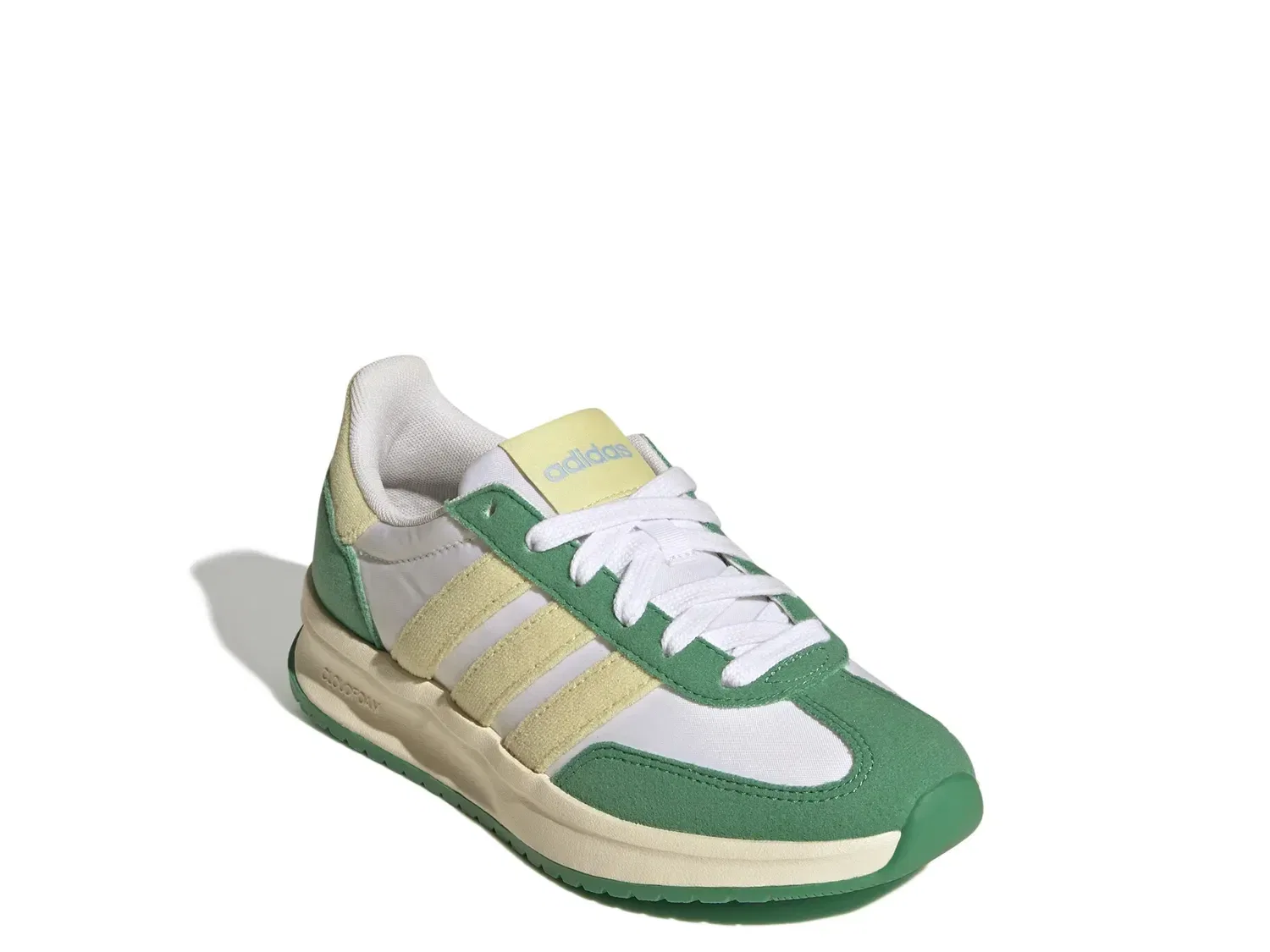Кроссовки Run 70s 2.0 для детей, adidas, бело-зеленые