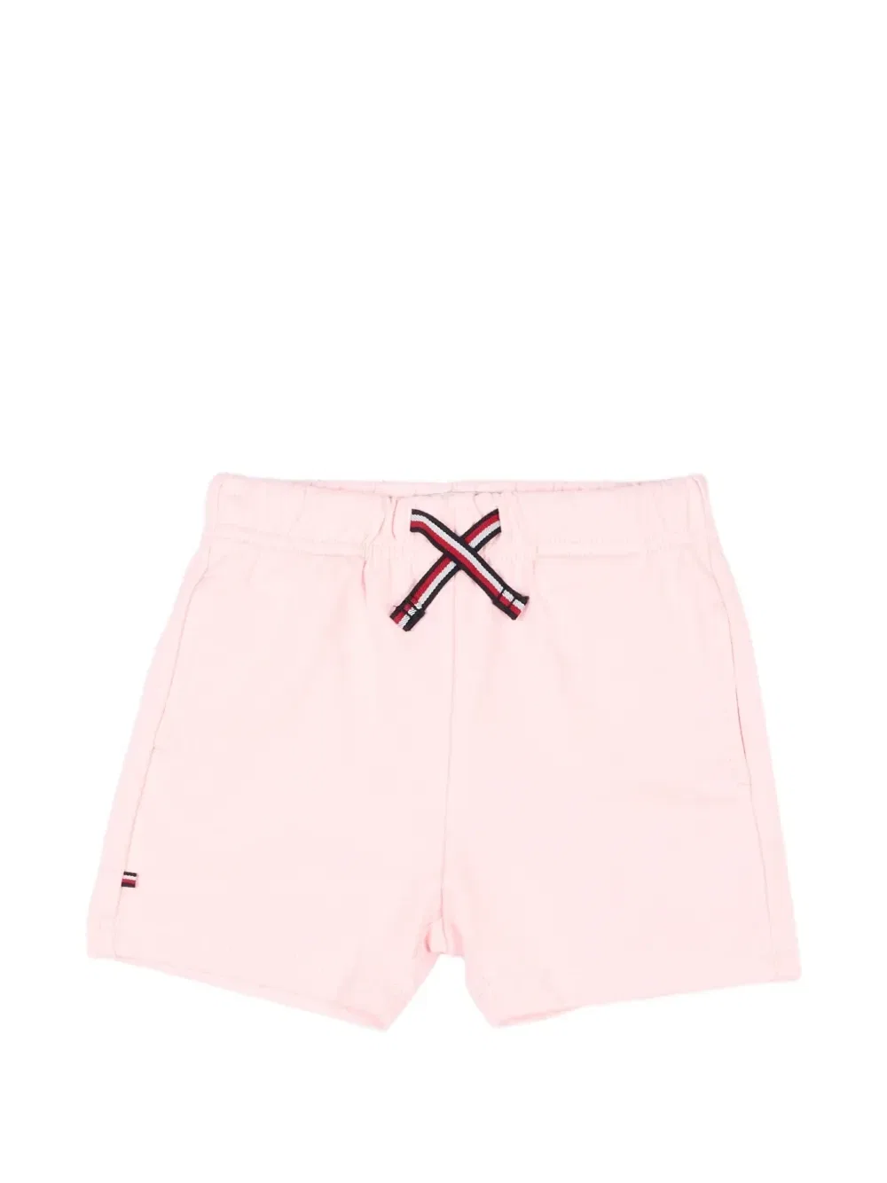 Шорты с кулиской на талии и нашивкой-логотипом Tommy Hilfiger Junior, розовый