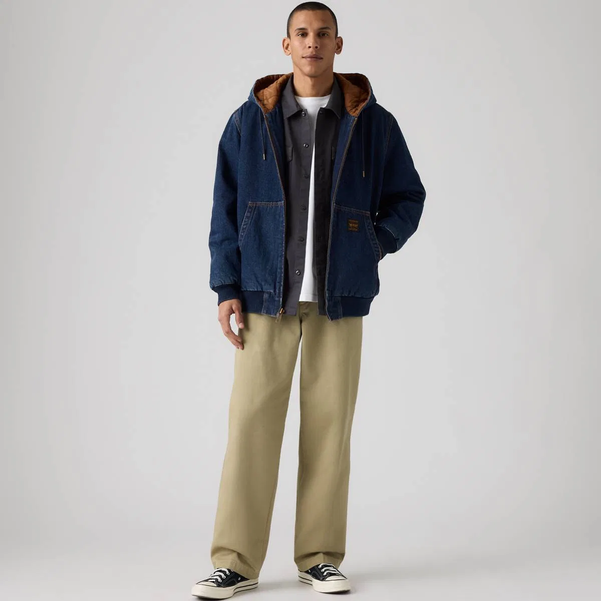 Свободные плиссированные рабочие мужские брюки чинос Levi's, Tree House - Tan