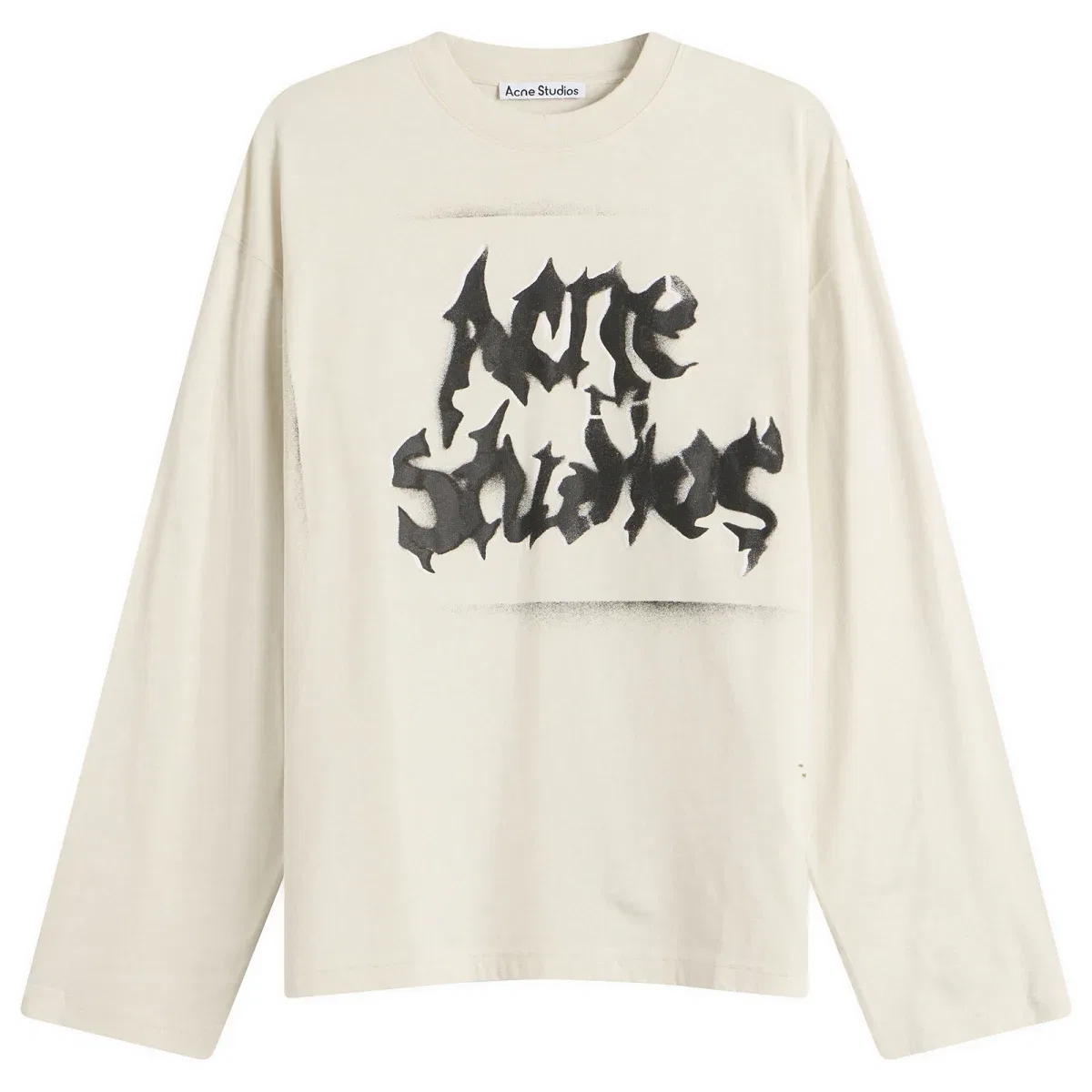 Футболка с длинным рукавом Exford Long Sleeve Goth Logo Acne Studios, Dusty White