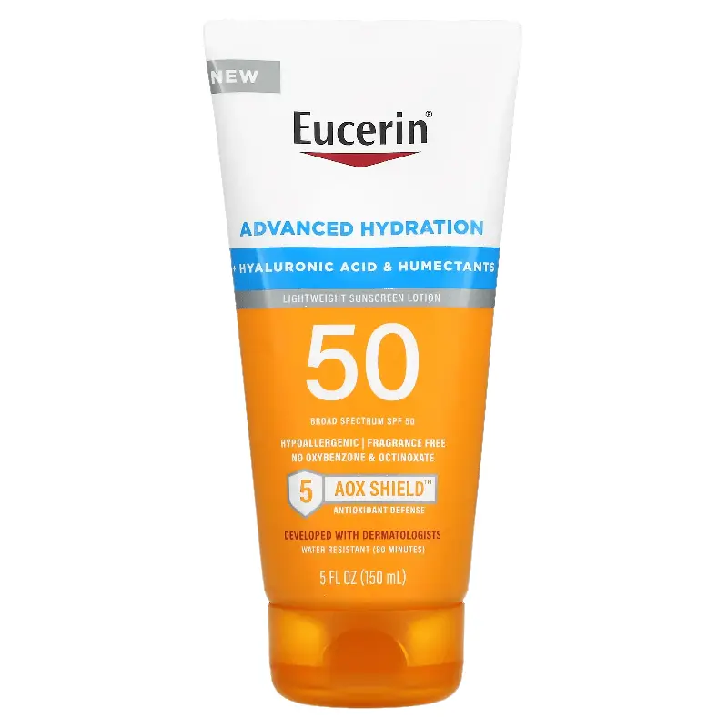 

Солнцезащитный лосьон Eucerin Advanced Hydration SPF 50, 150 мл