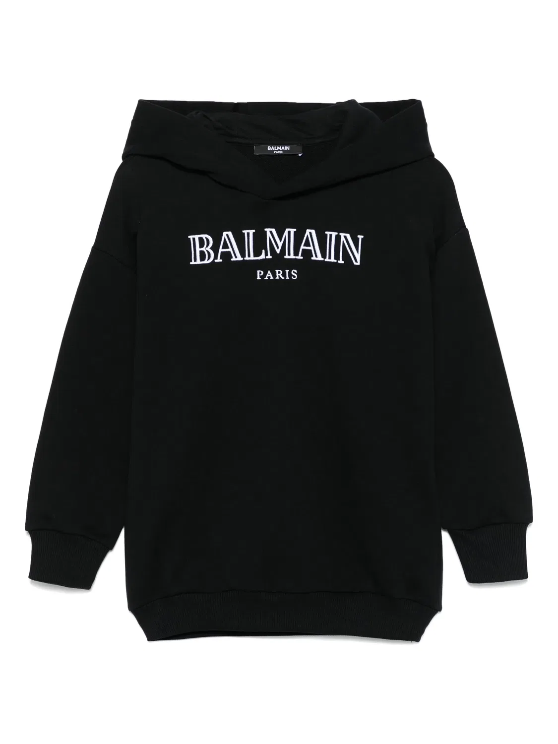 Balmain Свитшот с капюшоном черного цвета