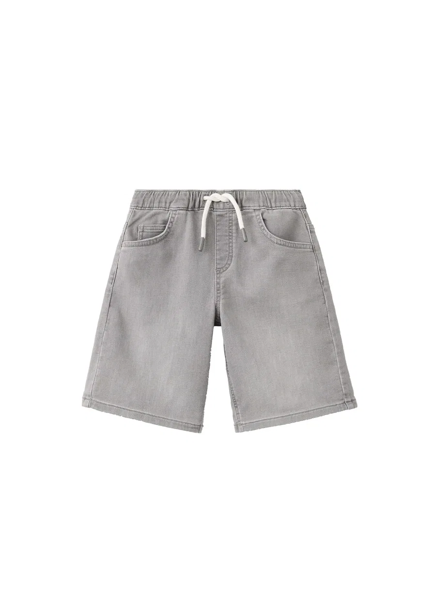 Детские шорты MANGO KIDS обычного цвета, серые