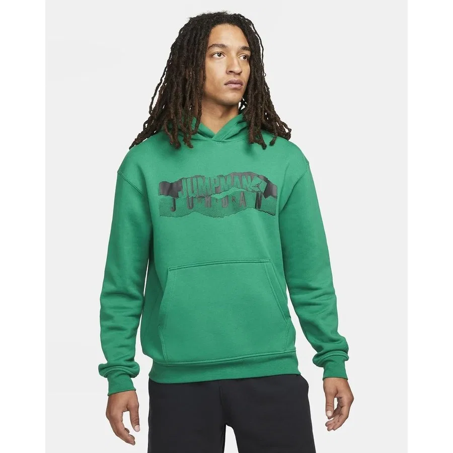 Худи Nike Jordan Essential Fleece с принтом, цвет Pine Green