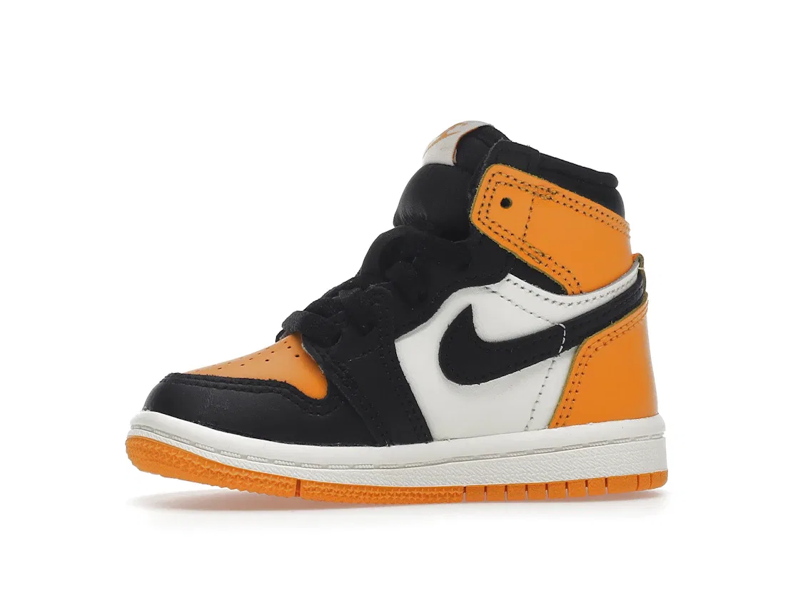 Детские кроссовки высокие с цветовой блокировкой Jordan 1 Retro High OG, Taxi/Black-Sail — фото 3
