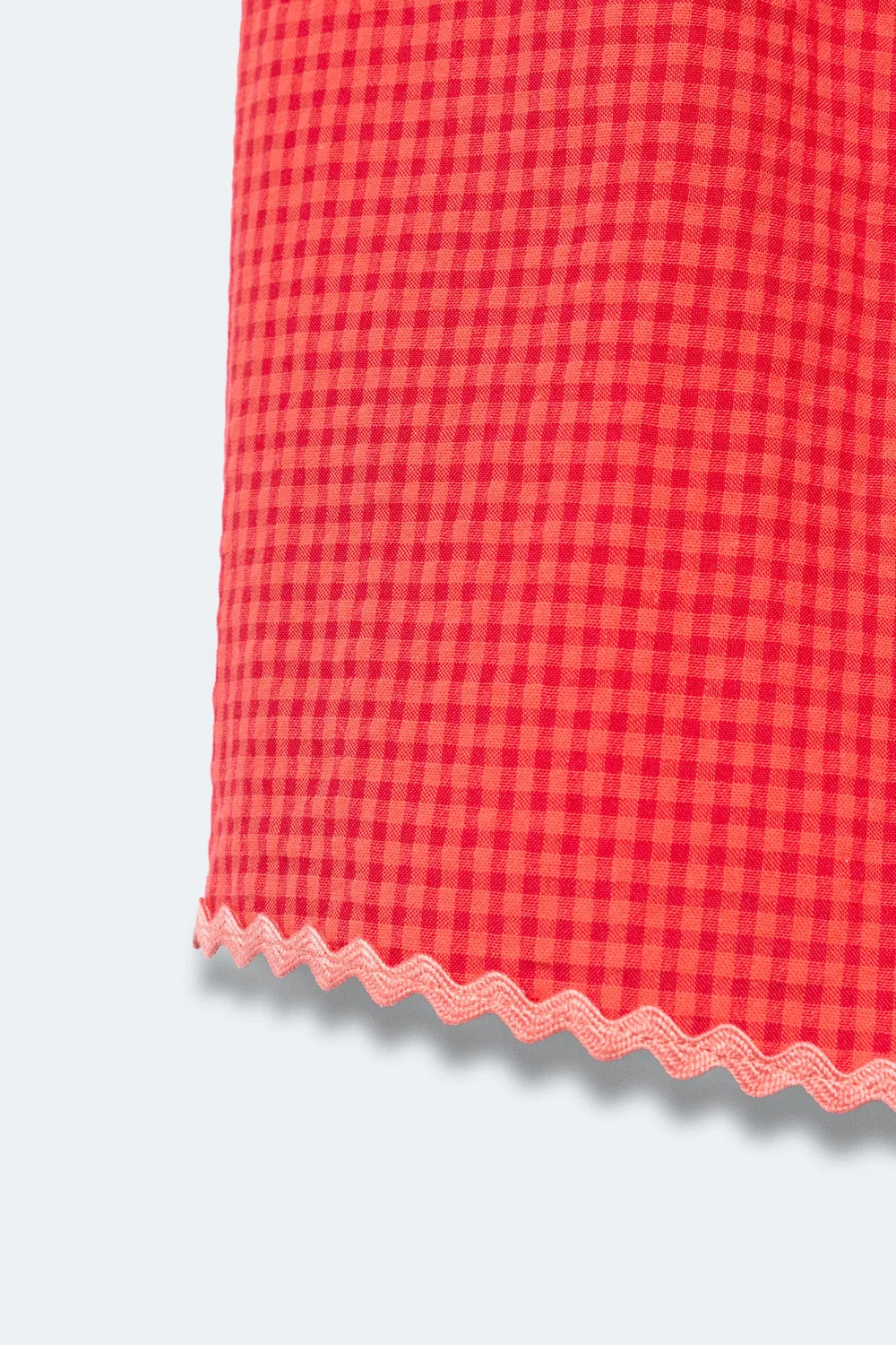 2-14 лет / Рубашка в клетку с волнистым краем, ограниченная серия ZARA, Red/Orange — фото 3