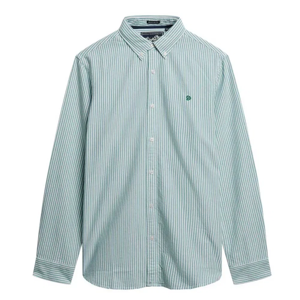 Мужская рубашка с длинным рукавом Classic Oxford Superdry, Blue — фото 3