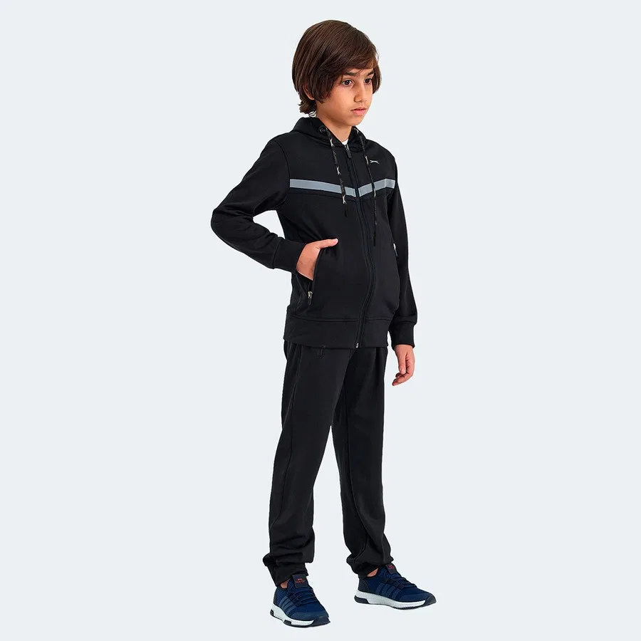 Детский спортивный комплект с капюшоном и молнией Noon Slazenger, Черный — фото 3