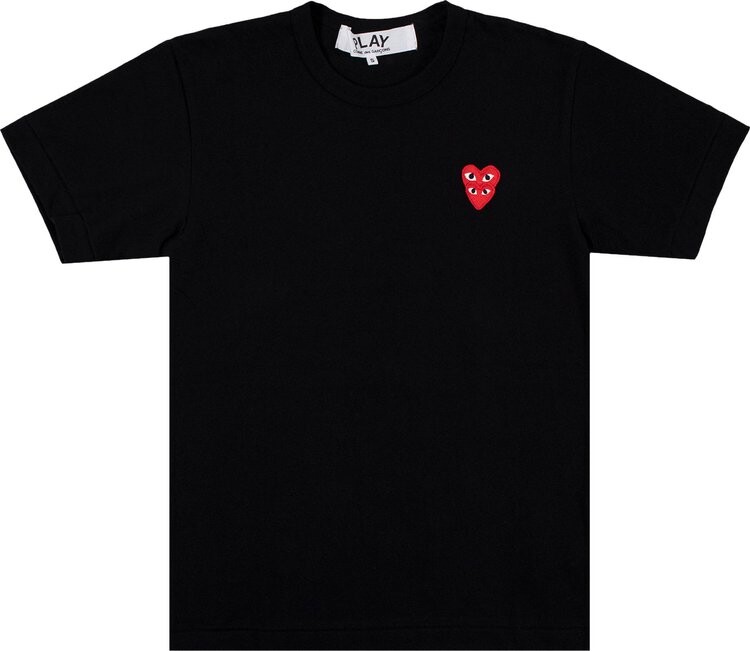 

Футболка Comme des Garçons PLAY Heart Logo Short-Sleeve T-Shirt 'Black', черный