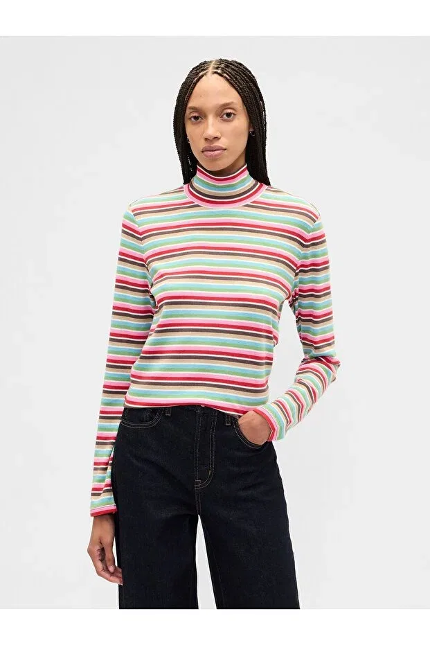 Женская футболка с длинным рукавом Gap, Multicolor-008