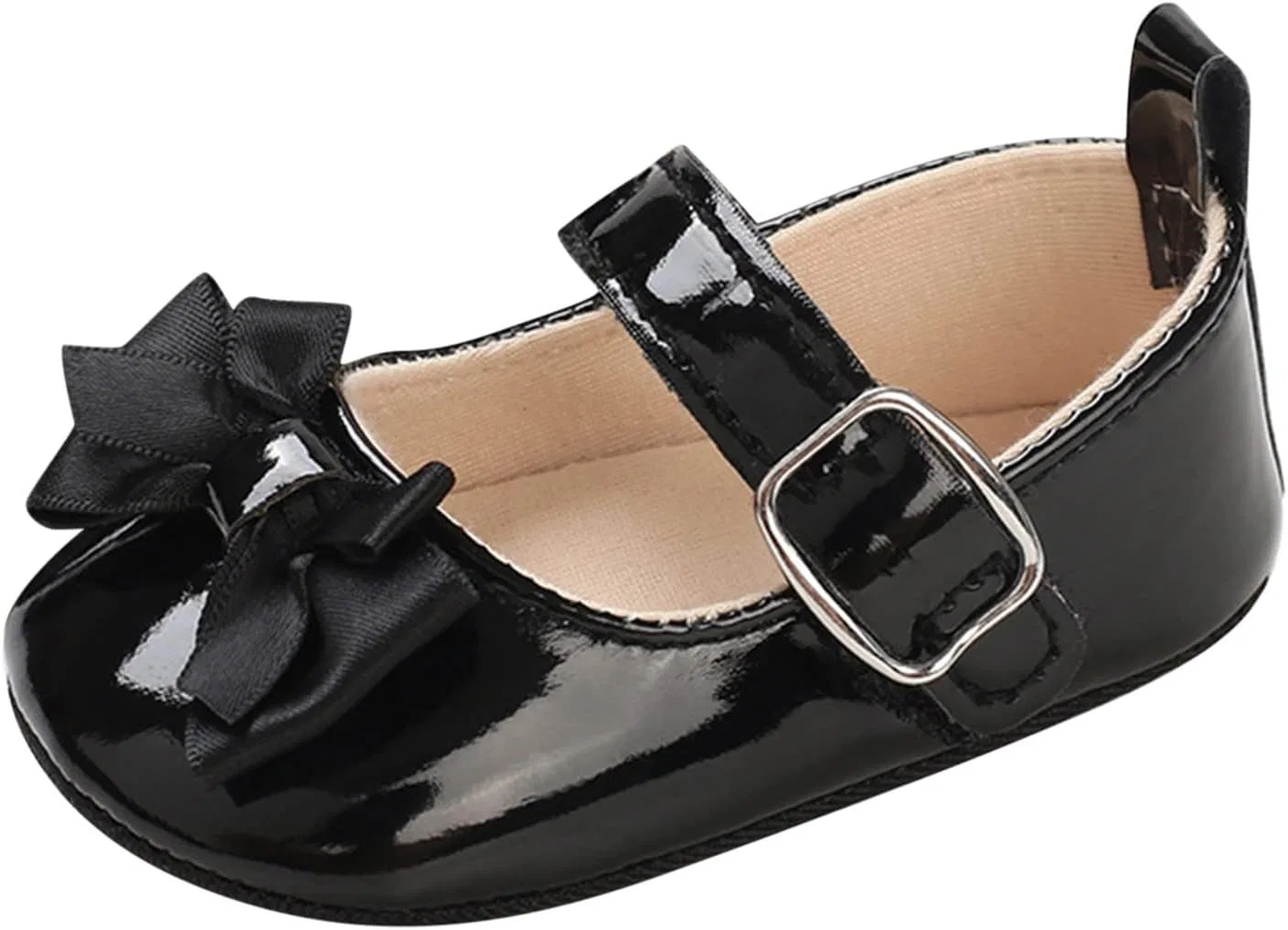 Детские туфли для девочек с кружевной отделкой, Black