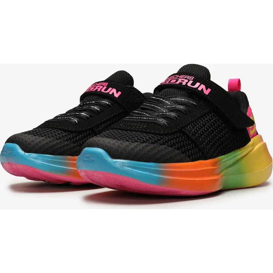 Детские спортивные кроссовки с принтом Go Run Fast - Electric Fun Skechers, Черный — фото 3