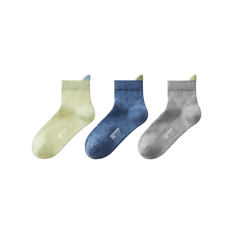 Детские носки с принтом BANANA IN, Emerald Green Star Dark Blue Ship's Anchor Light Gray Sailboat