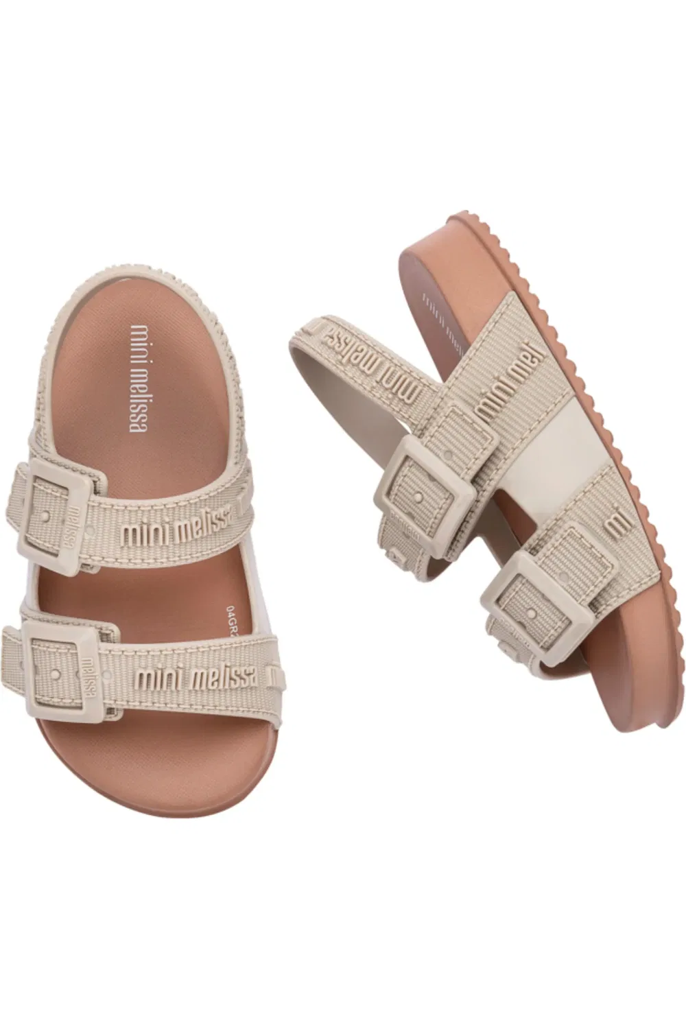 Сандалии детские с регулируемыми ремешками Mini Cozy Lover Mini Melissa, коричневый — фото 4