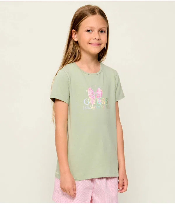 Детская футболка с круглым вырезом Guess, Menta
