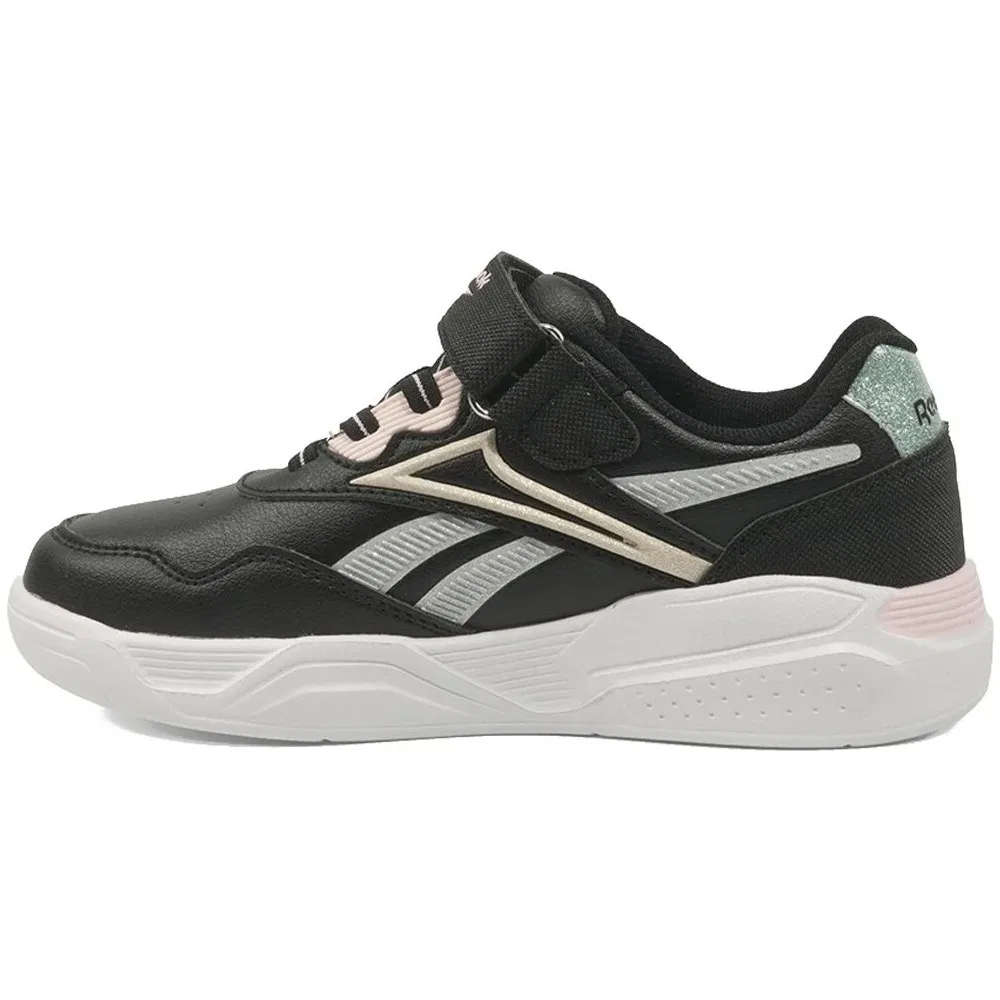 Кроссовки детские Reebok Puapua Kds I для девочек, с перфорацией, черные с розовыми акцентами — фото 3