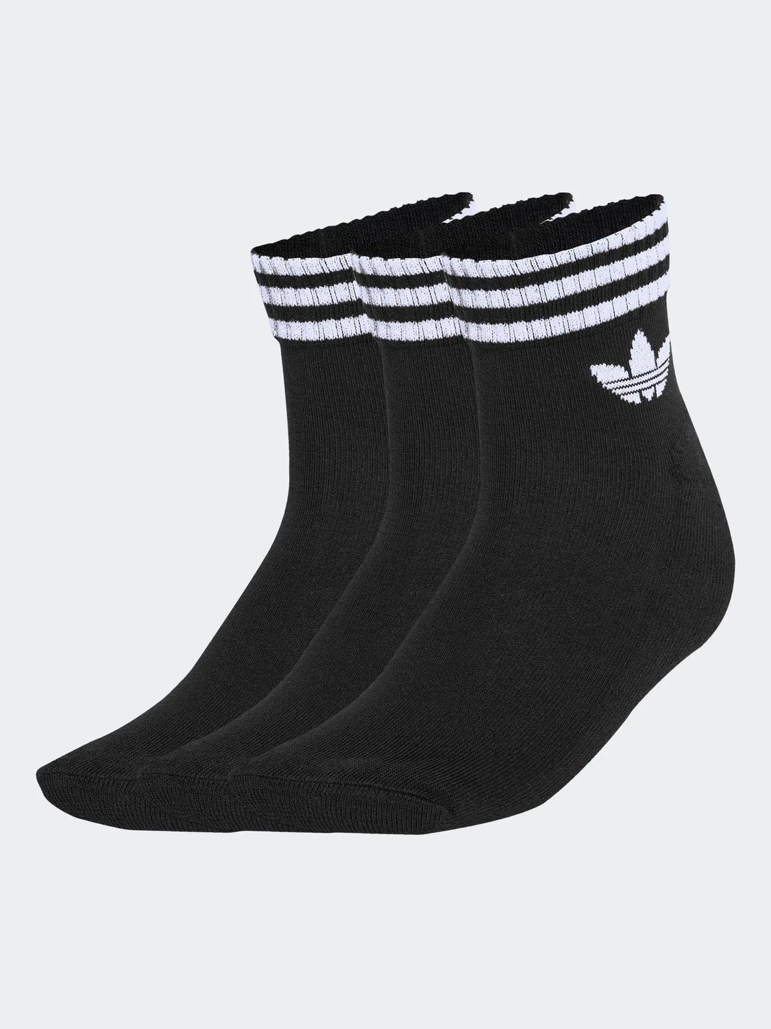 Носки Adidas Originals Ankle 3 Pairs, черные — фото 3
