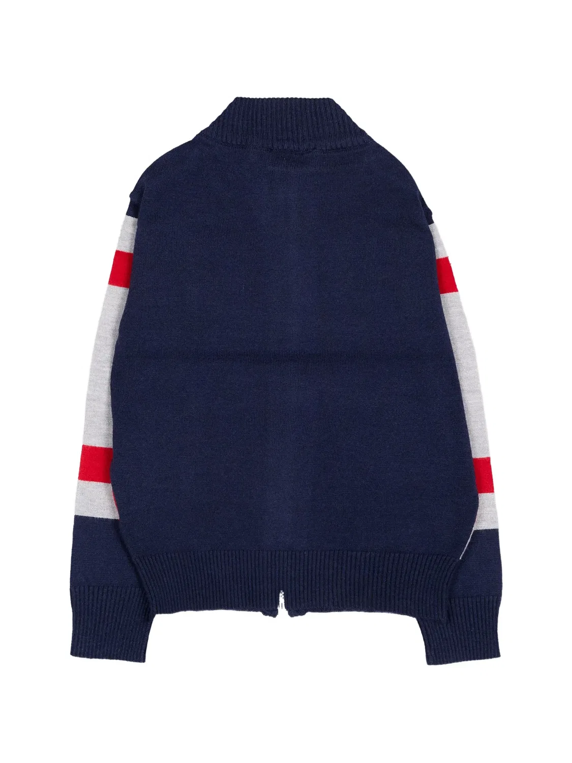Кардиган с полосками и вышитым логотипом Trussardi Junior, синий — фото 2
