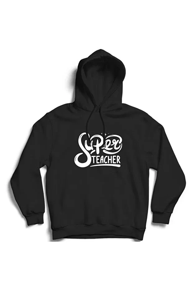 Детские свитшот для девочек с принтом Super Teacher Walt 24 November Hooded Teacher's Day Sweatshirt Hoodie The Fame, Black