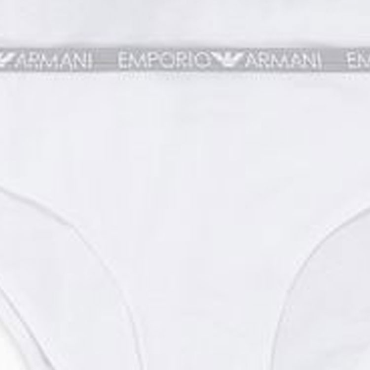 Два комплекта трусов с фирменным логотипом Iconic Logo EMPORIO ARMANI, белый — фото 3
