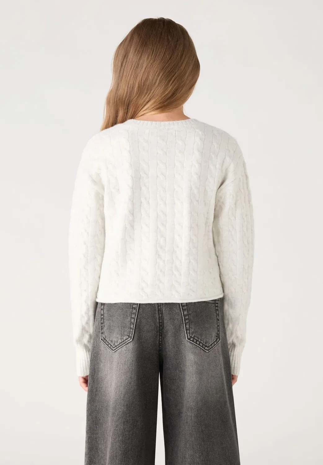 Maglia tinta unita - jumper Terranova, Avorio Melange — фото 3