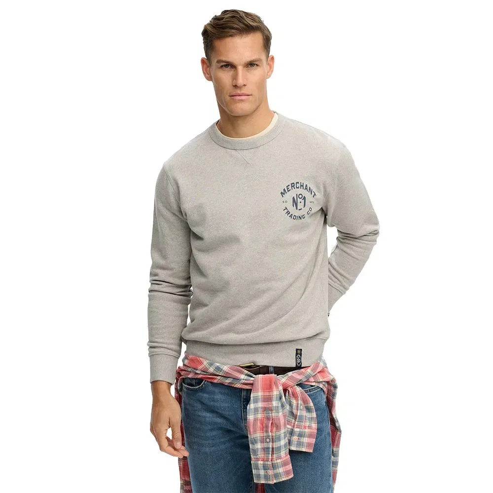 Мужской свитшот с принтом Merchant Superdry, Grey