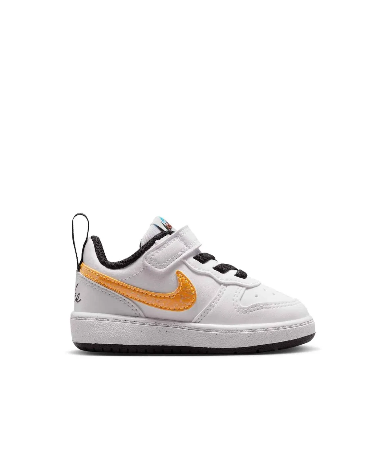 Детские кроссовки без шнуровки с липучкой Nike Court Borough Low, Белый — фото 3