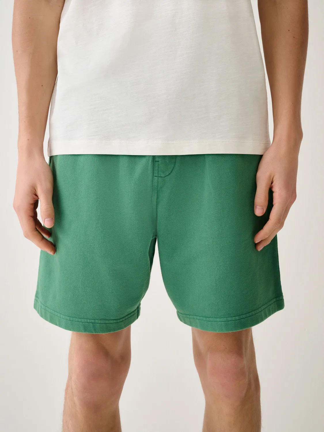 Шорты, джерси, Green Garment Dyed Jersey Next, зеленый