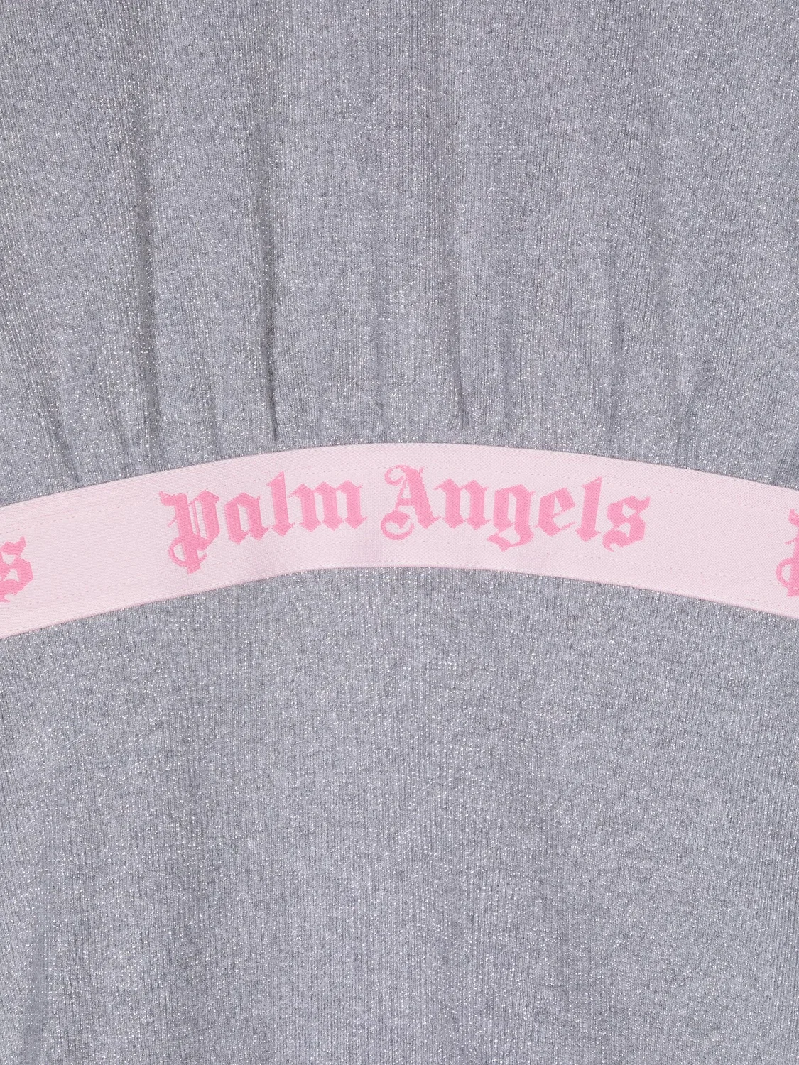Платье с люрексом и логотипом на поясе Kids Logo Waistband Lurex Dress Palm Angels, Silver Pink — фото 3