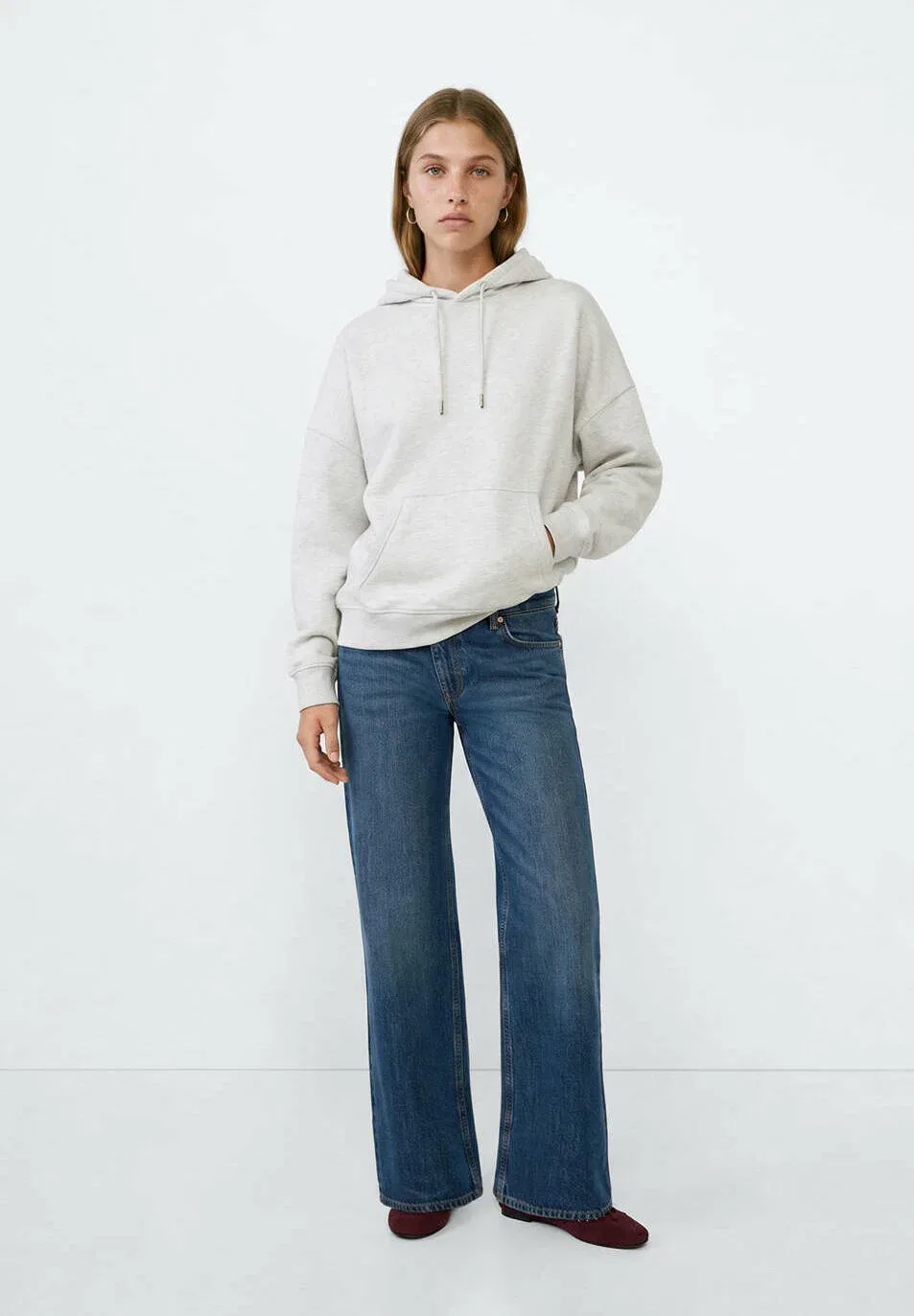 Подростковая толстовка Mango Kids, Mottled Light Grey