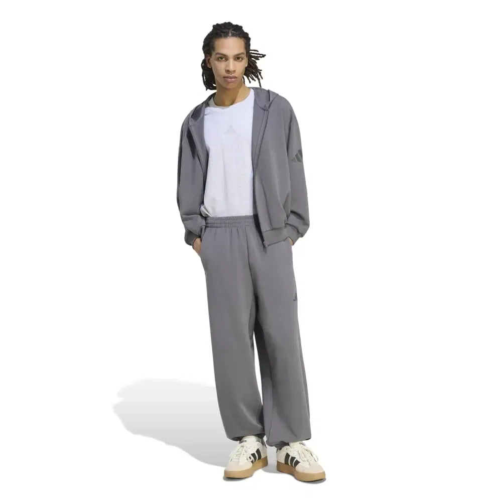 Худи на молнии Soft Lux Adidas, серый — фото 4