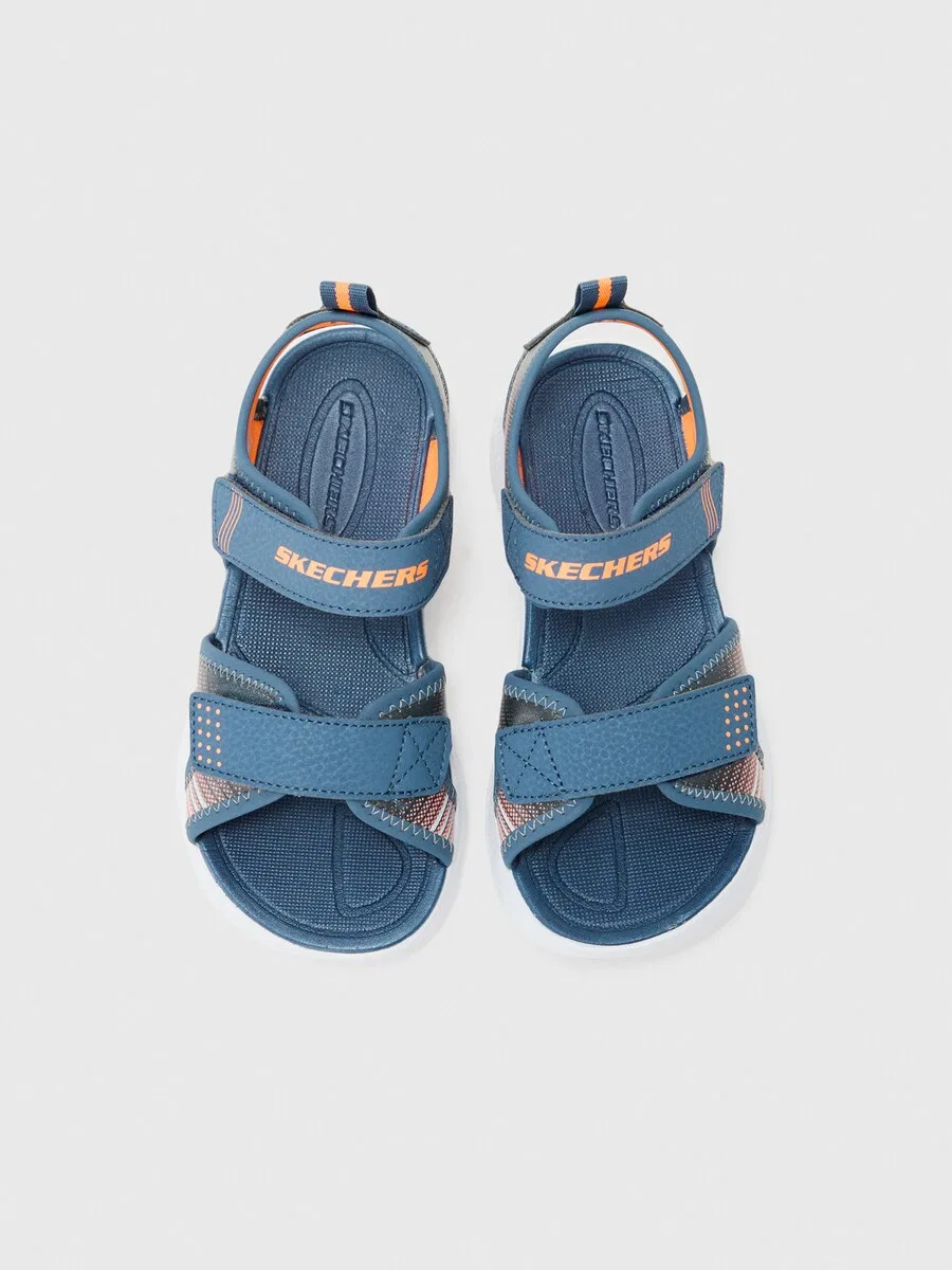 Сандалии SKECHERS 'MICROSPEC-SPLASH' темно-синего цвета — фото 3