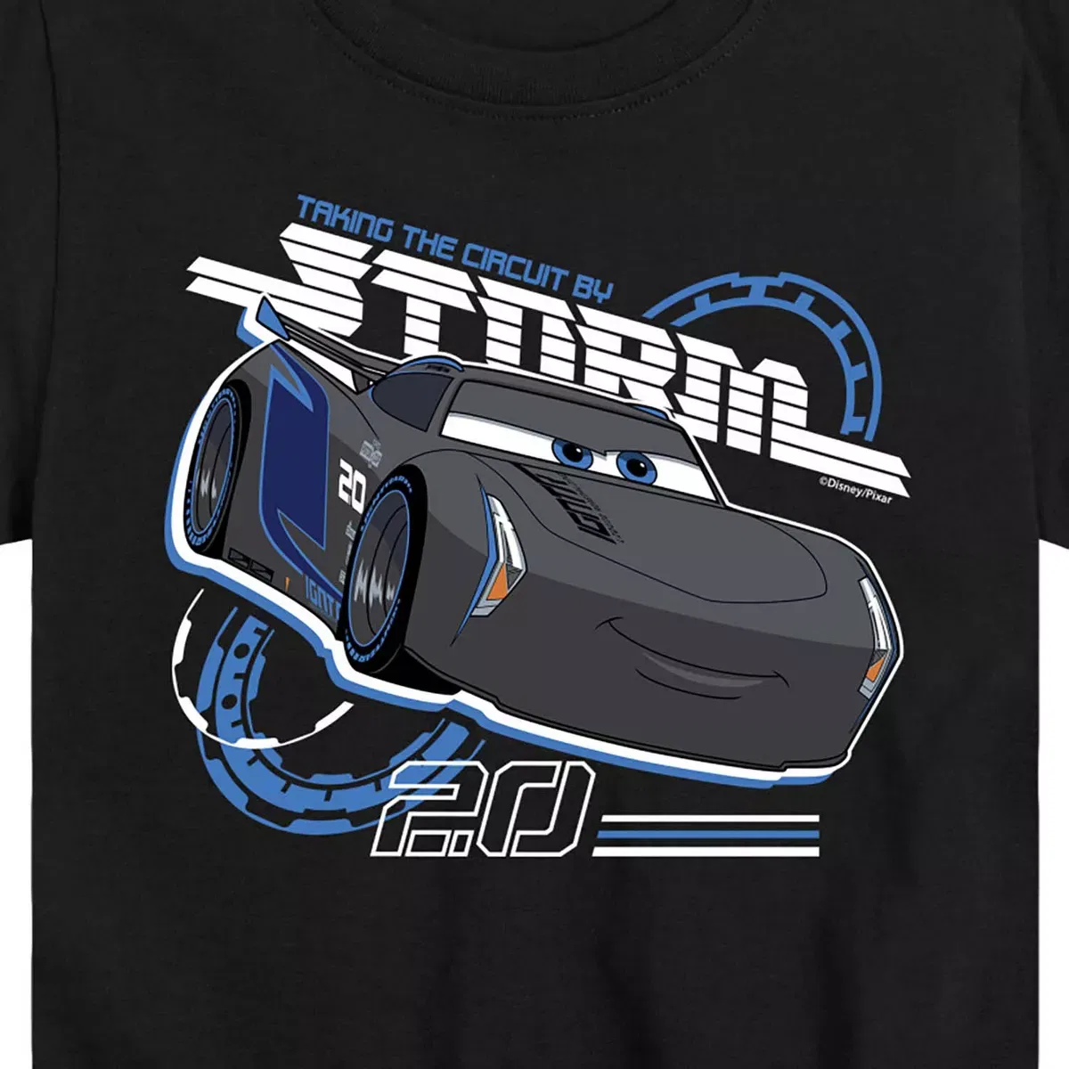Детская футболка с принтом Cars Short Sleeve Graphic T-Shirt Cars, Black — фото 2