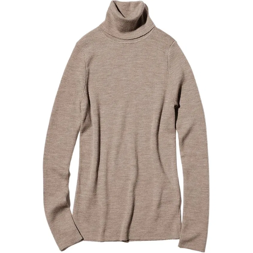 Женский свитер с высоким воротом UNIQLO, Beige