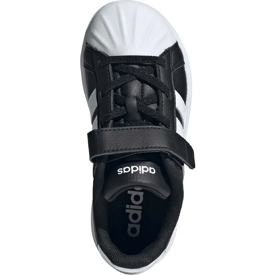 Детские спортивные кроссовки с липучками Streettalk adidas, Черно-белый — фото 3