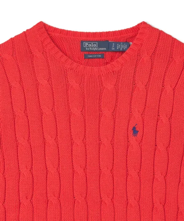 Свитер женский из хлопка, Polo Ralph Lauren, красный — фото 3