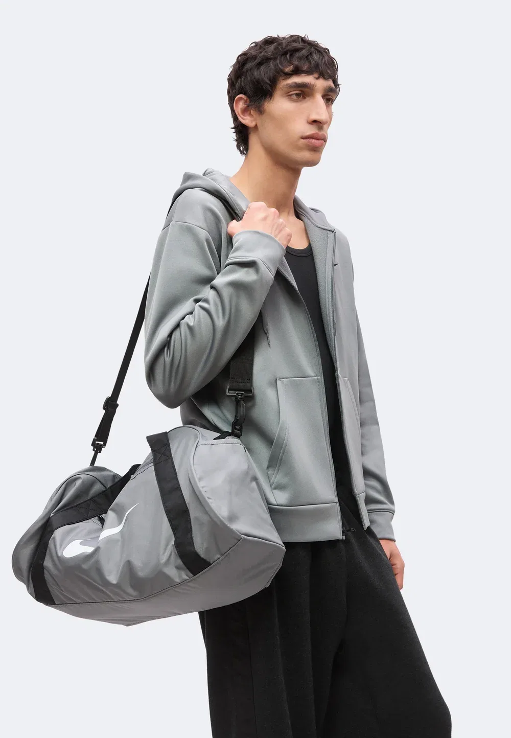 Flex - толстовка на молнии Nike Performance, Smoke Grey/Black — фото 4