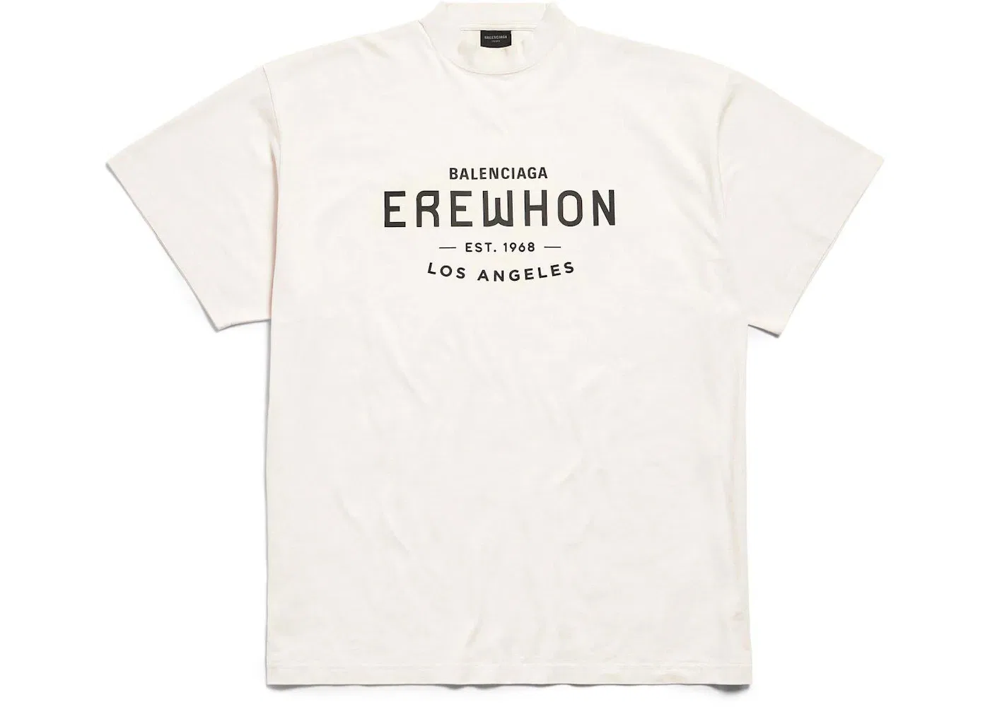 Унисекс футболка оверсайз Balenciaga x Erewhon Los Angeles, Beige/Black