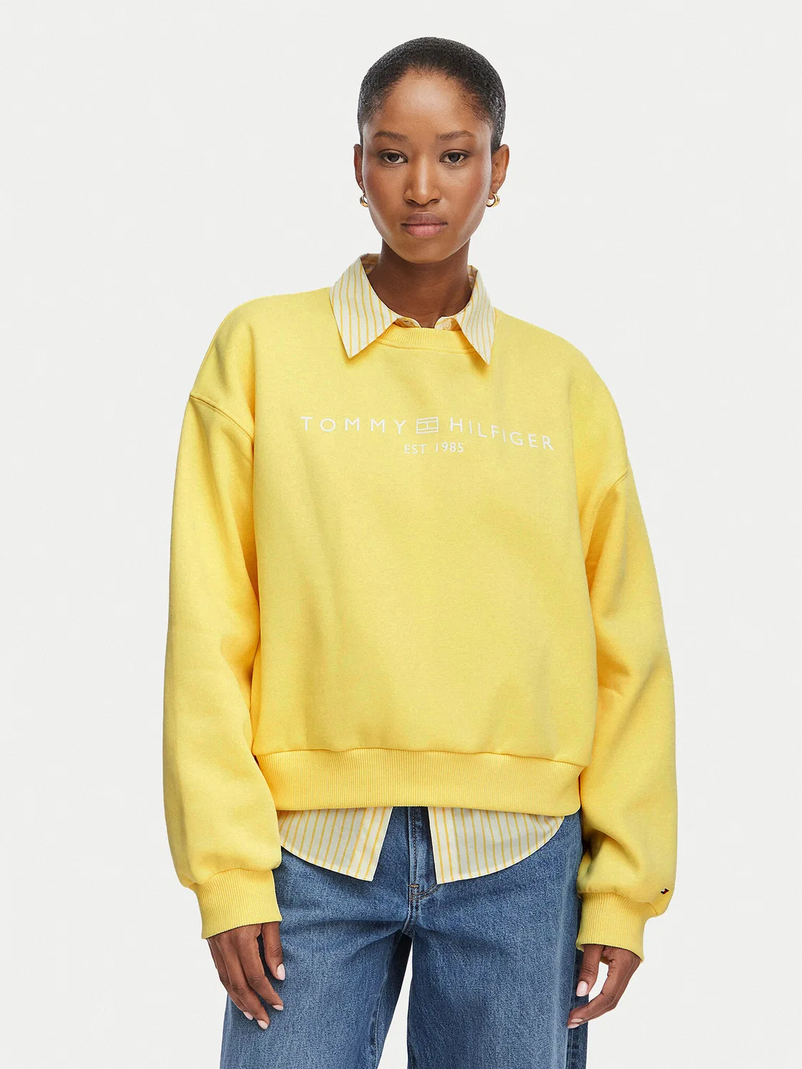 Женская толстовка стандартного кроя Ext Corp Tommy Hilfiger, светло-желтый