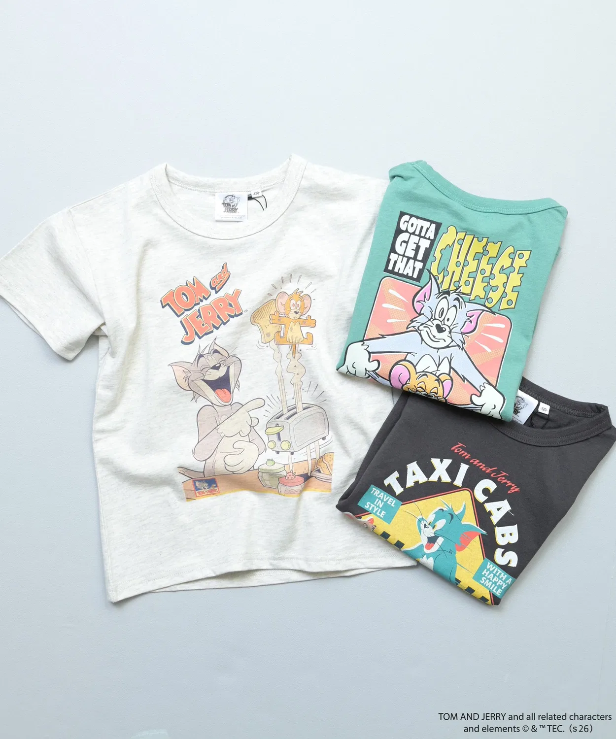Детская футболка с принтом Tom and Jerry, модель MARKEY'S, Khaki — фото 2