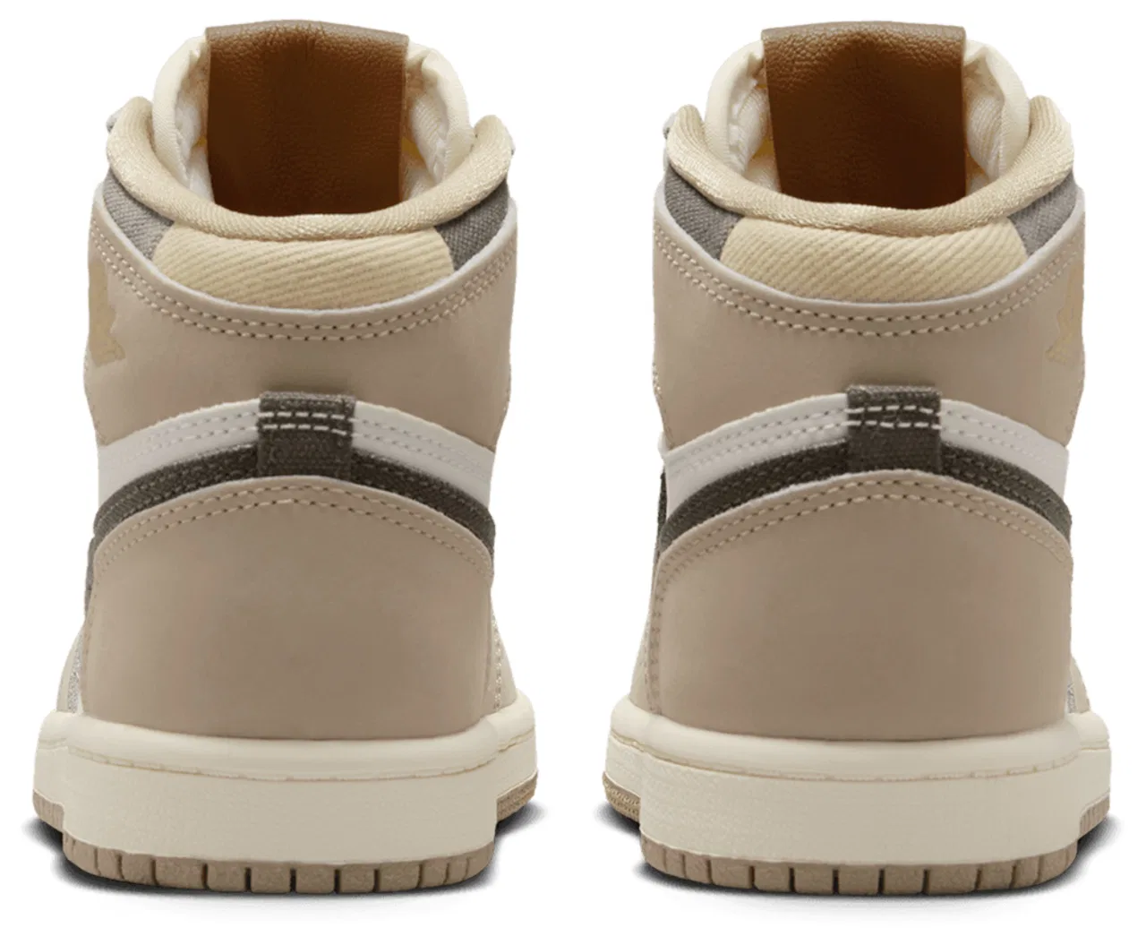 Баскетбольные кроссовки для девочек Retro 1 High OG Jordan, цвет Tan/White — фото 3