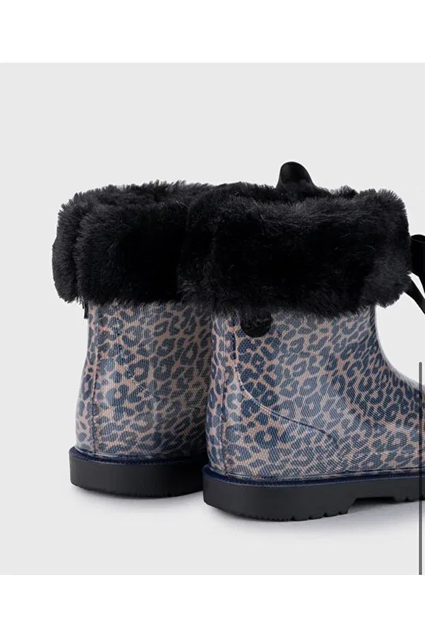 Детские сапоги для девочек водонепроницаемые Bimbi leo soft black leopard Igor, Black — фото 4