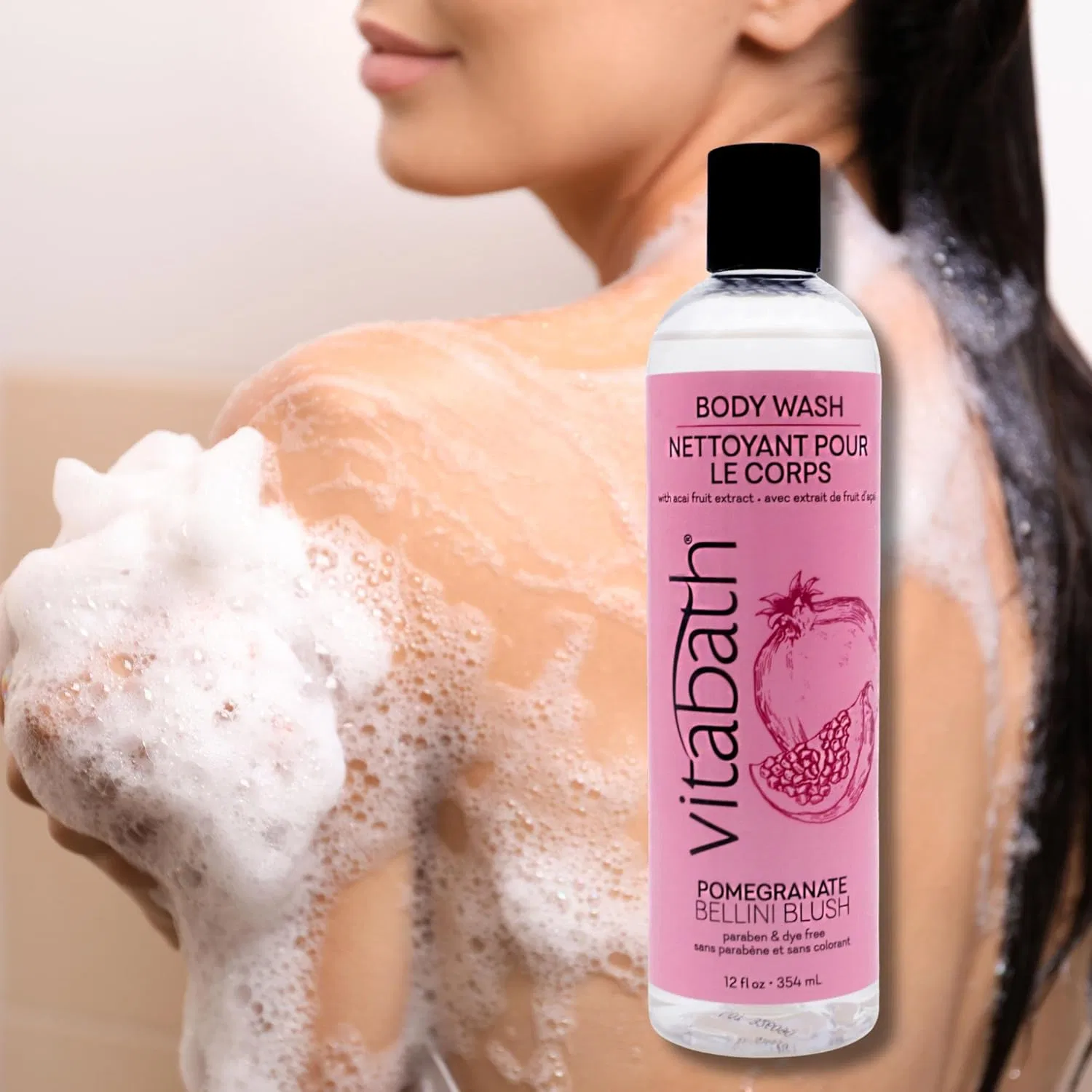 Гель для душа Pomegranate Bellini Blush, Vitabath, 10 жидких унций (296 мл) — фото 4