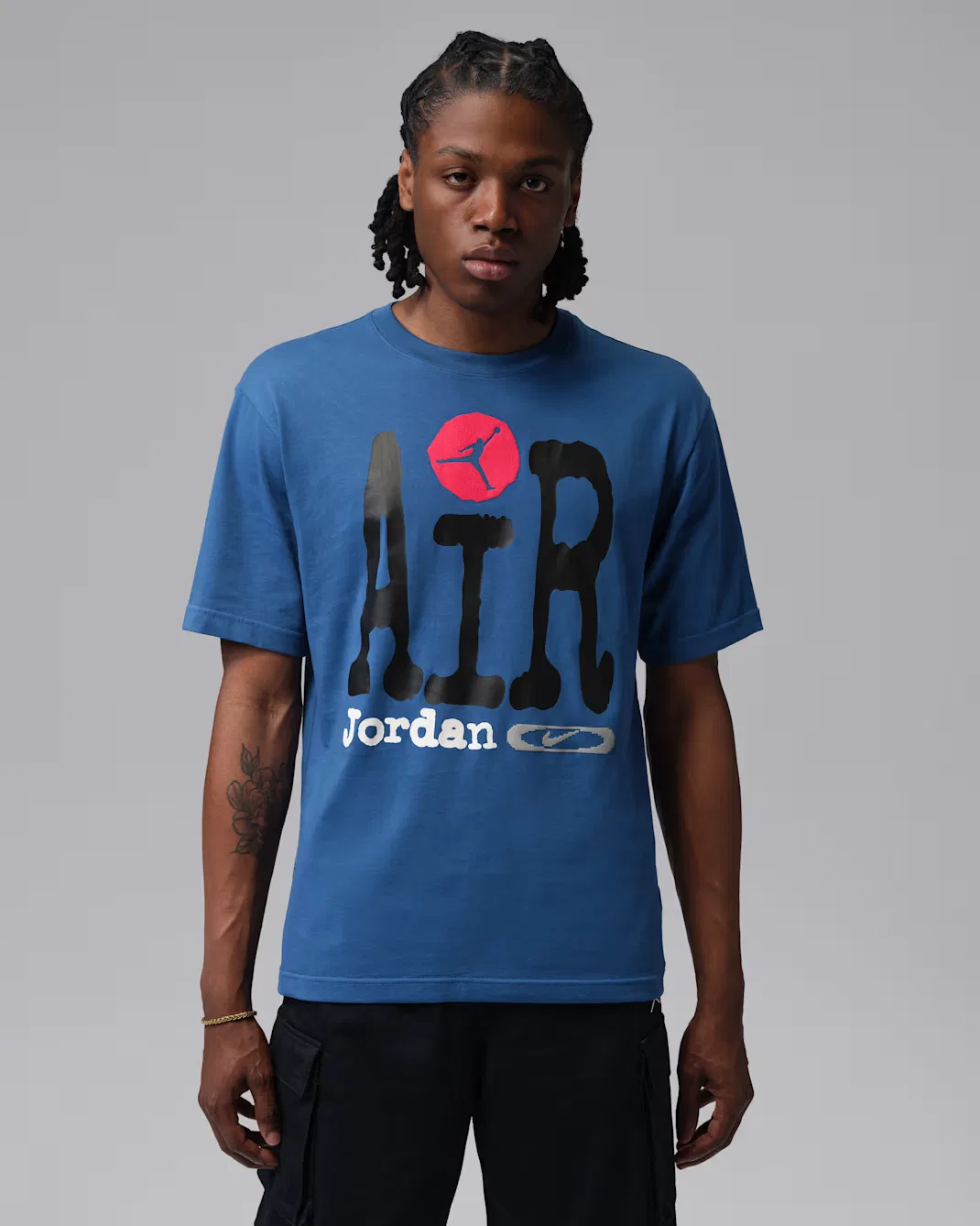 Мужская футболка с графическим принтом Jordan, True Blue/Black/University Red