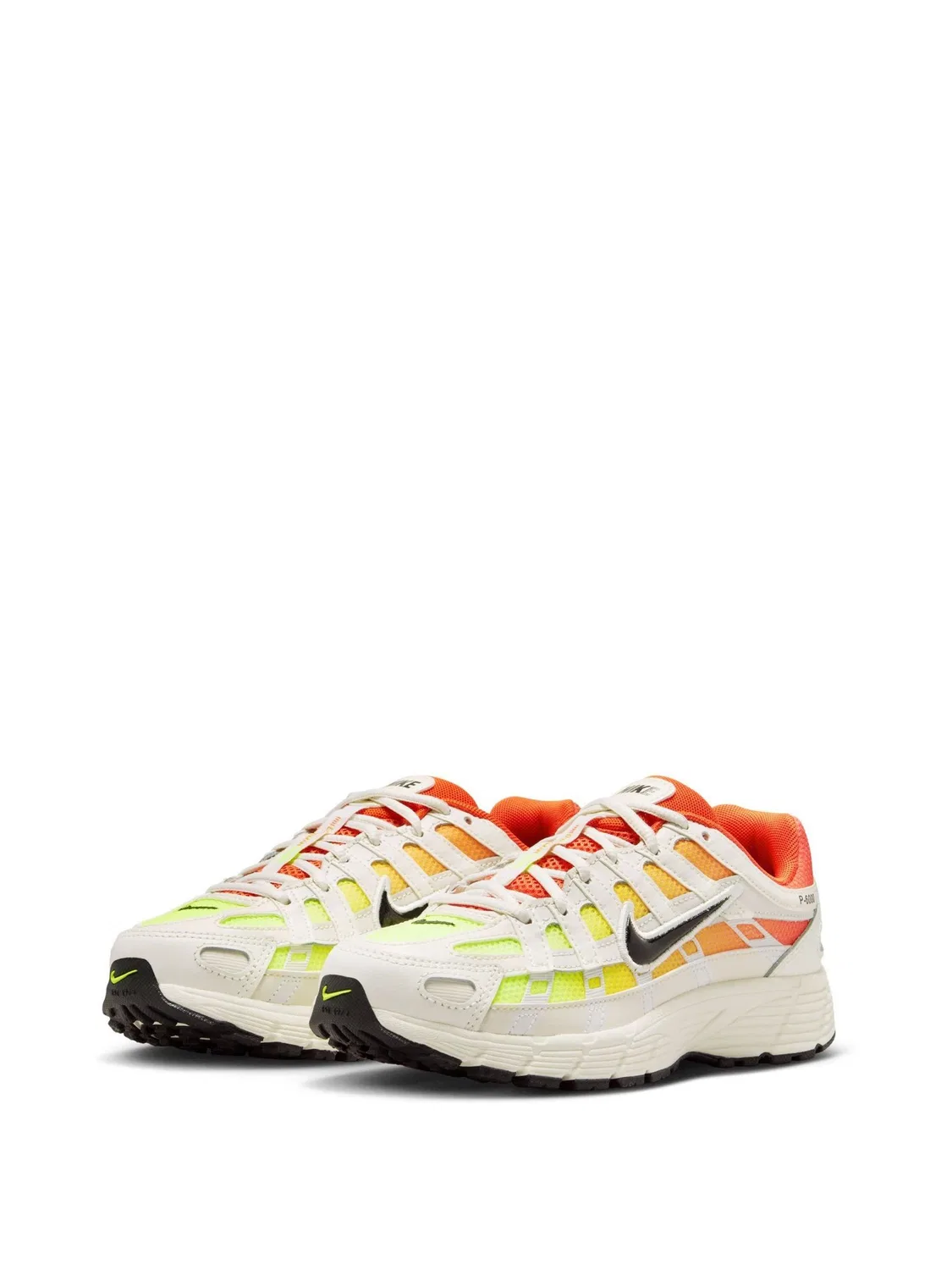 Кроссовки Nike P-6000, бело-желто-оранжевые — фото 2
