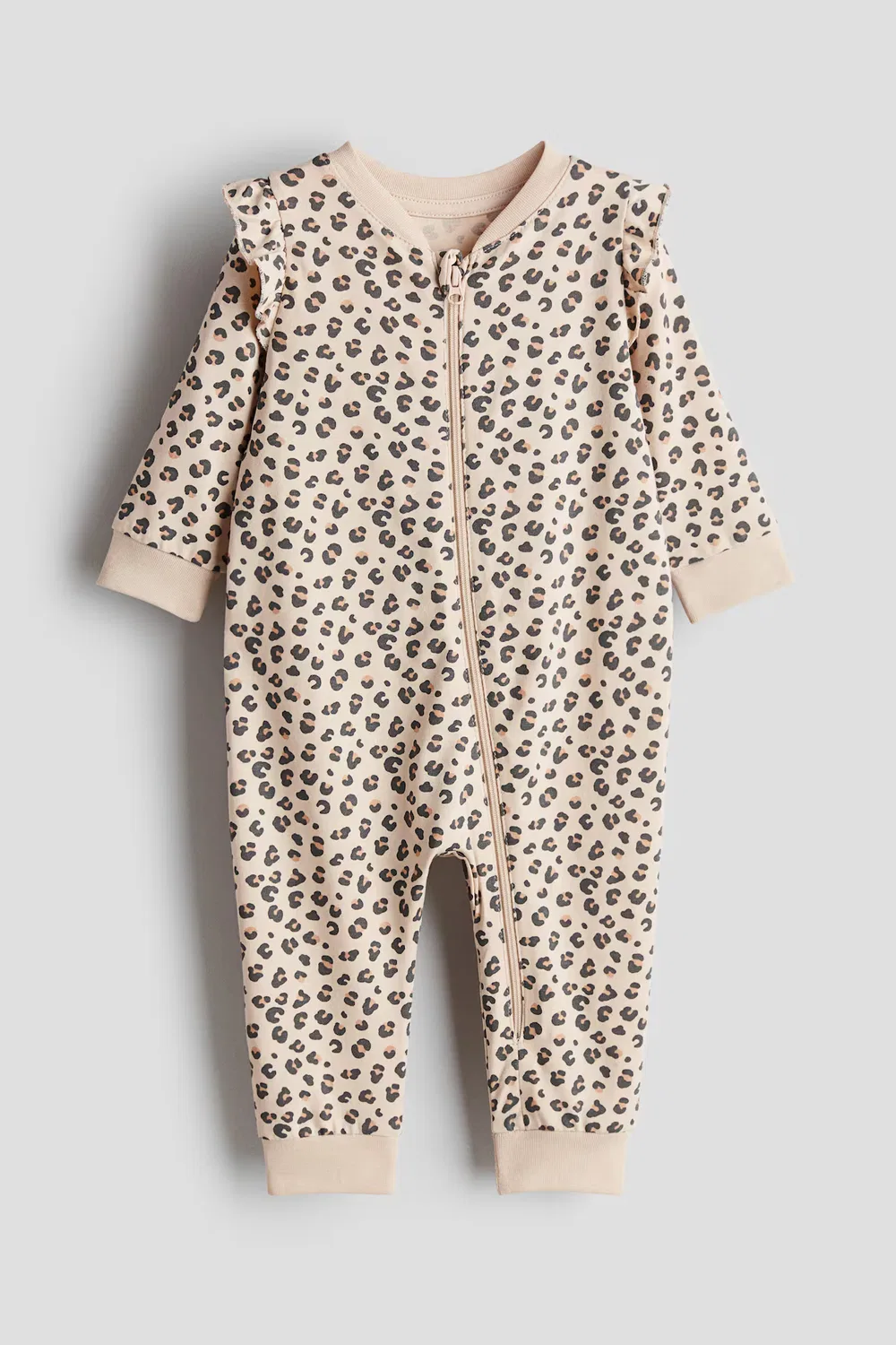 Пижама с узором H&M, Hellbeige/Leopardenprint