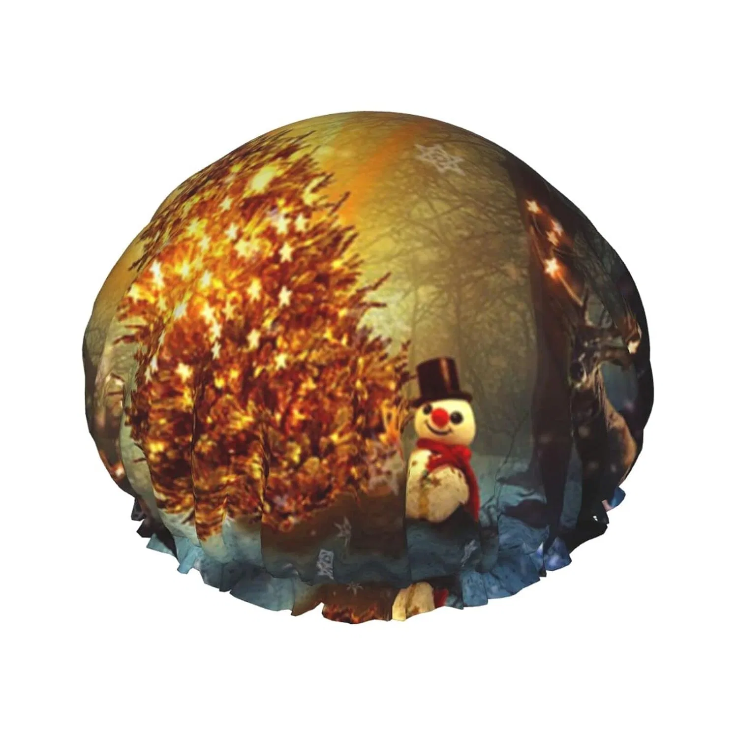 Шапочка для душа Christmas Double Waterproof Reusable LYNSAY Black
