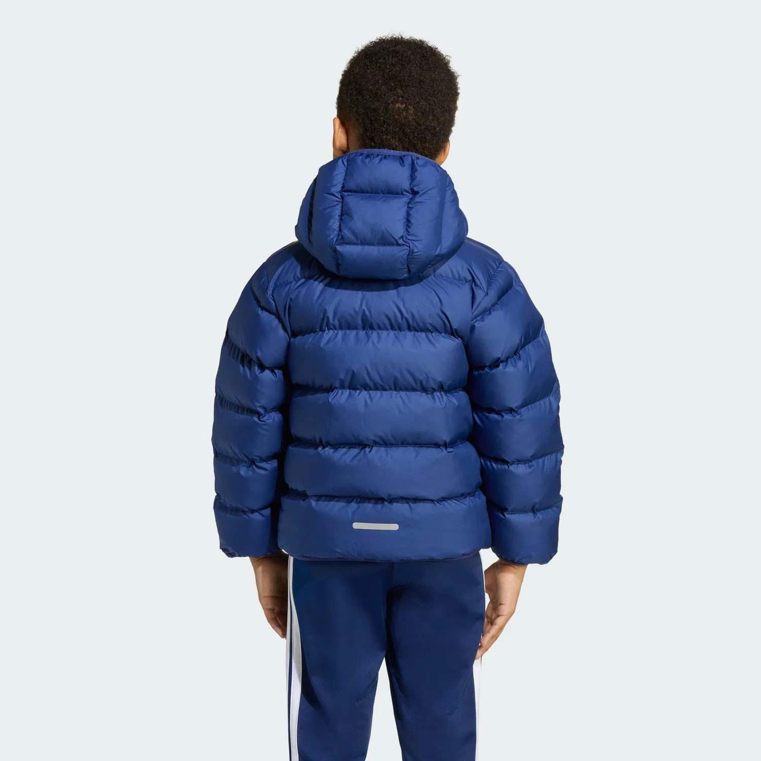 Детская куртка с капюшоном Kunstdaunen Jacke Kinder Adidas, Dunkelblau Konigsblau Kometblau — фото 4