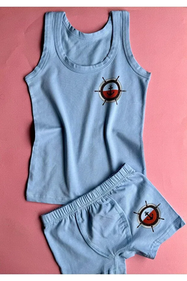 Детский комплект для мальчиков из хлопка Sailor Boy Victroy, Blue2 — фото 2